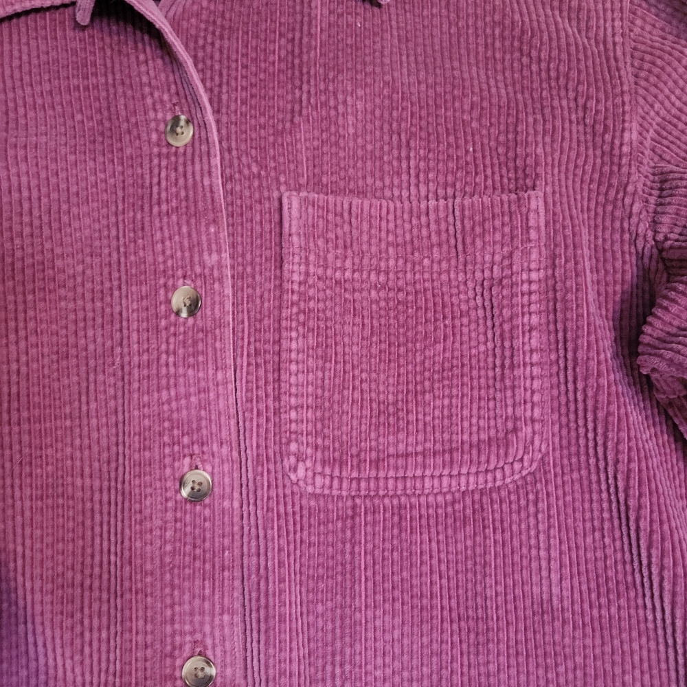 L.L. Bean Purple Corduroy Shacket - Picture 8 of 10